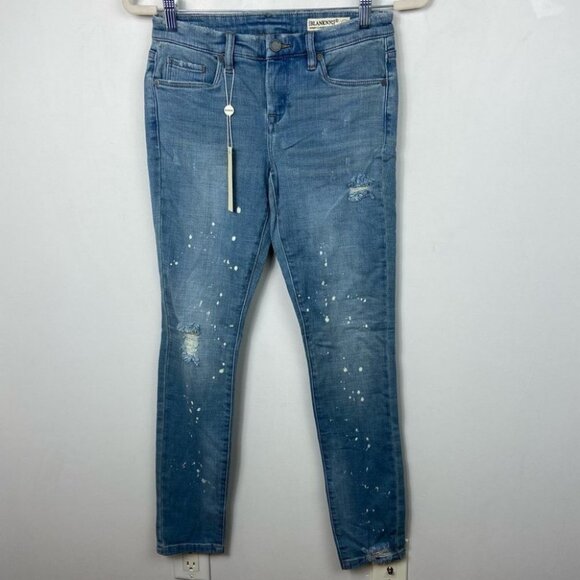 NWT Blank NYC Silent Shout Paint Splash Jeans High Rise Size 26 New W Tags Denim - Picture 3 of 10